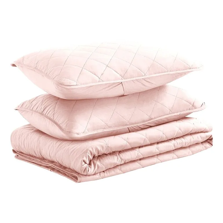 Swift Home Lightweight Oversized Diamond Stitched Coverlet Bedspread Set Wrinkle Resistant Quilt Set