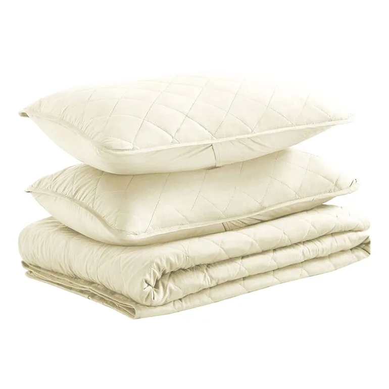 Swift Home Lightweight Oversized Diamond Stitched Coverlet Bedspread Set Wrinkle Resistant Quilt Set