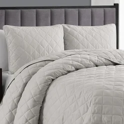 Swift Home Lightweight Oversized Diamond Stitched Coverlet Bedspread Set Wrinkle Resistant Quilt Set