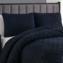 Swift Home Lightweight Oversized Diamond Stitched Coverlet Bedspread Set Wrinkle Resistant Quilt Set