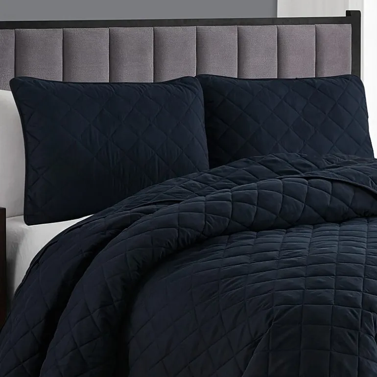 Swift Home Lightweight Oversized Diamond Stitched Coverlet Bedspread Set Wrinkle Resistant Quilt Set
