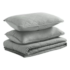 Swift Home Lightweight Oversized Diamond Stitched Coverlet Bedspread Set Wrinkle Resistant Quilt Set
