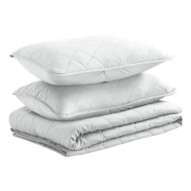 Swift Home Lightweight Oversized Diamond Stitched Coverlet Bedspread Set Wrinkle Resistant Quilt Set