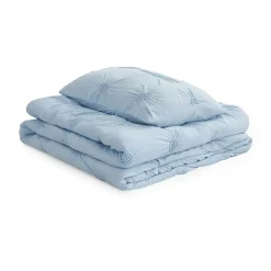 Swift Home Luxurious Ruched 3d Floral Pintuck Sham And Midweight Down Alternative Comforter Set