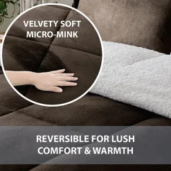 Swift Home Reversible Micro-Mink And Sherpa Midweight Down Alternative Comforter Set