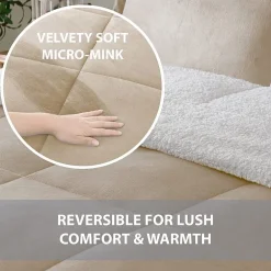 Swift Home Reversible Micro-Mink And Sherpa Midweight Down Alternative Comforter Set