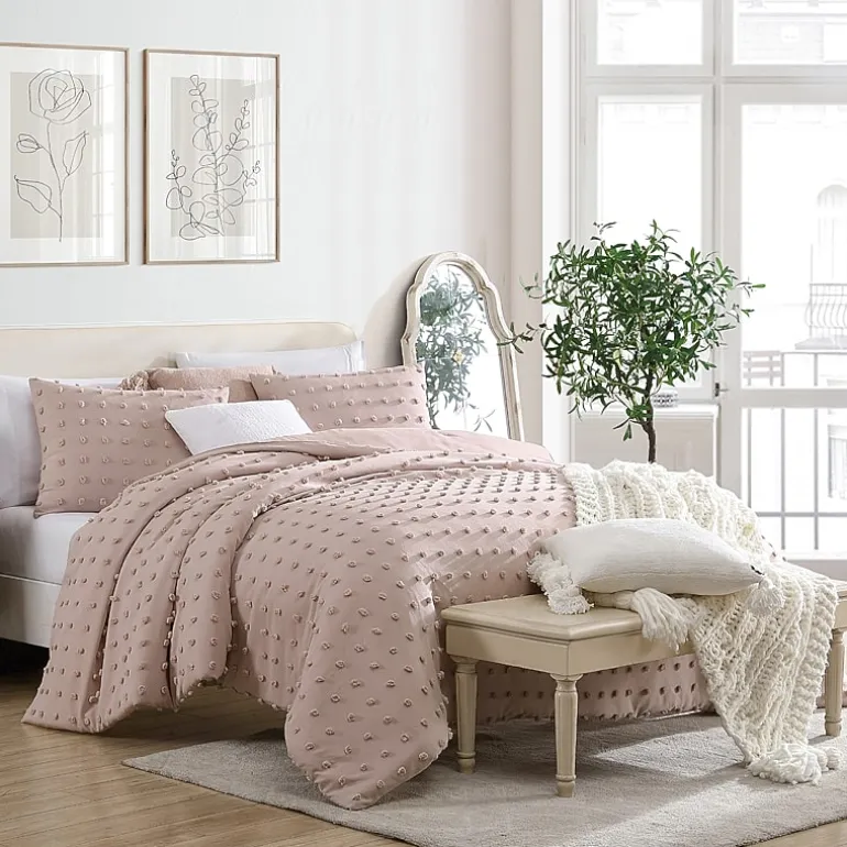 Swift Home Tufted Pom Pom Boho All Season Midweight Down Alternative Comforter Set