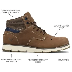 Territory Mens Ty Bridger Flat Heel Lace-Up Boots
