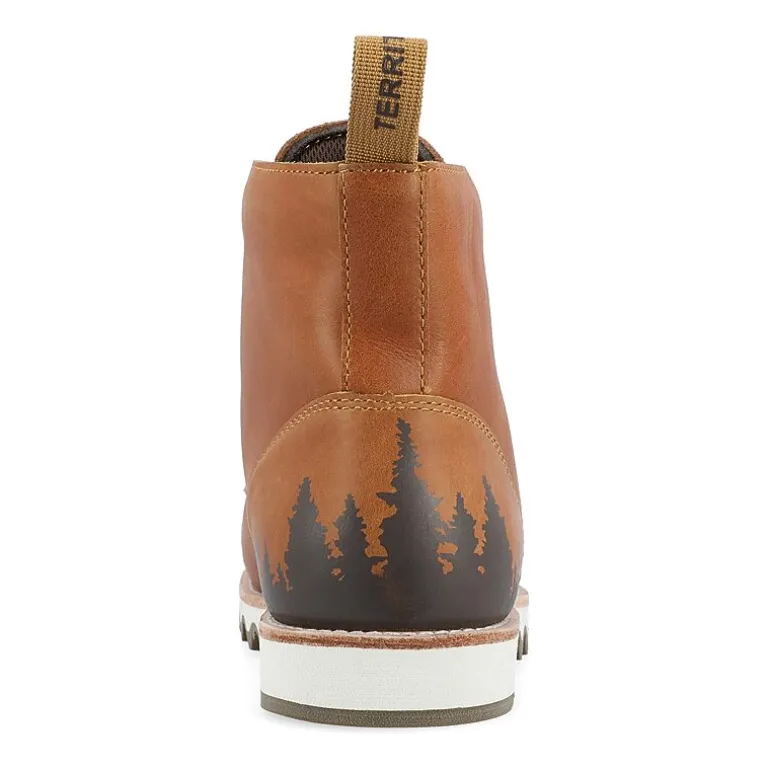 Territory Mens Zion Flat Heel Lace Up Boots