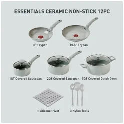 T-Fal 12-pc. Ceramic Non-Stick Cookware Set