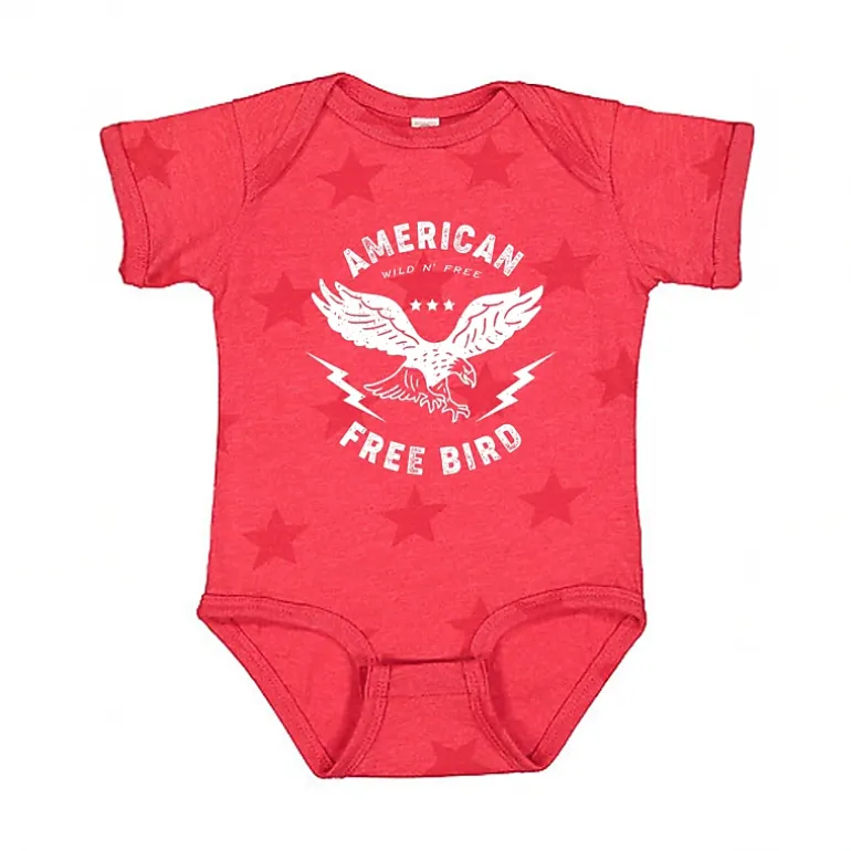 The Juniper Shop - American Free Bird - Baby Short Sleeve Star Bodysuit