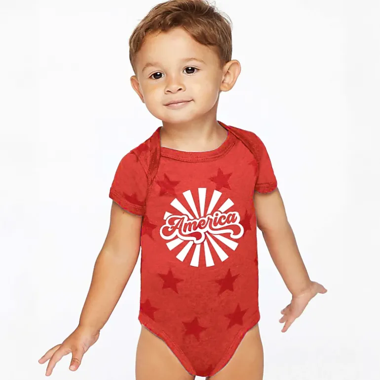 The Juniper Shop - America Rays - Baby Short Sleeve Star Bodysuit