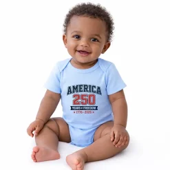 The Juniper Shop - America 250 Years of Freedom Varsity - Baby Short Sleeve Graphic Bodysuit