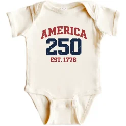 The Juniper Shop Baby - America 250 Arched Bold - Short Sleeve Graphic Bodysuit
