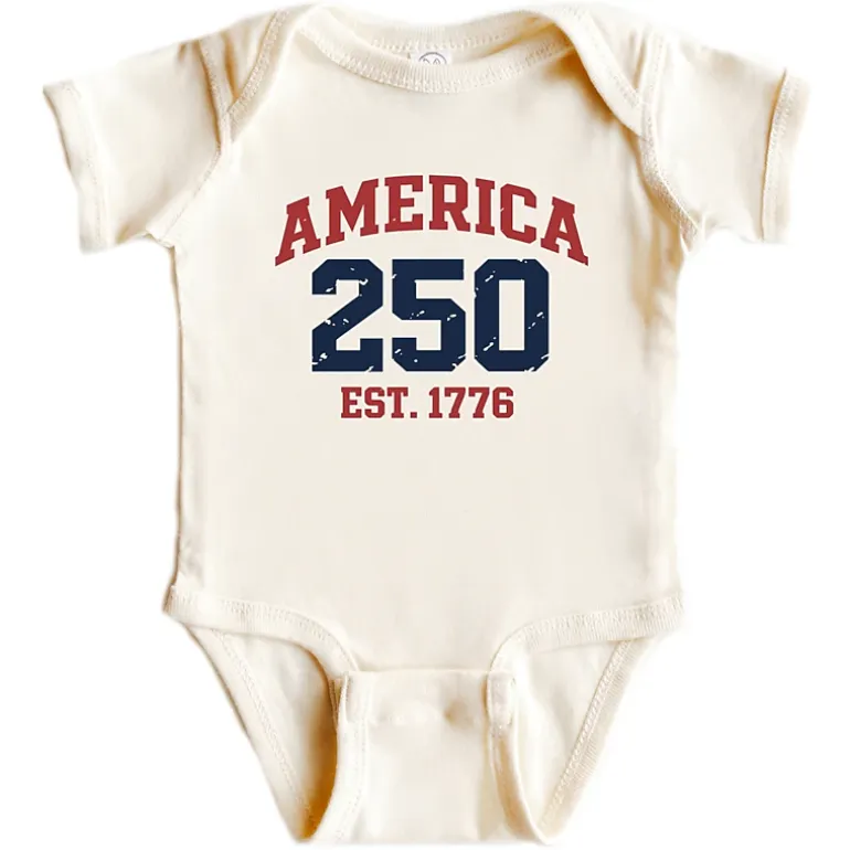 The Juniper Shop Baby - America 250 Arched Bold - Short Sleeve Graphic Bodysuit