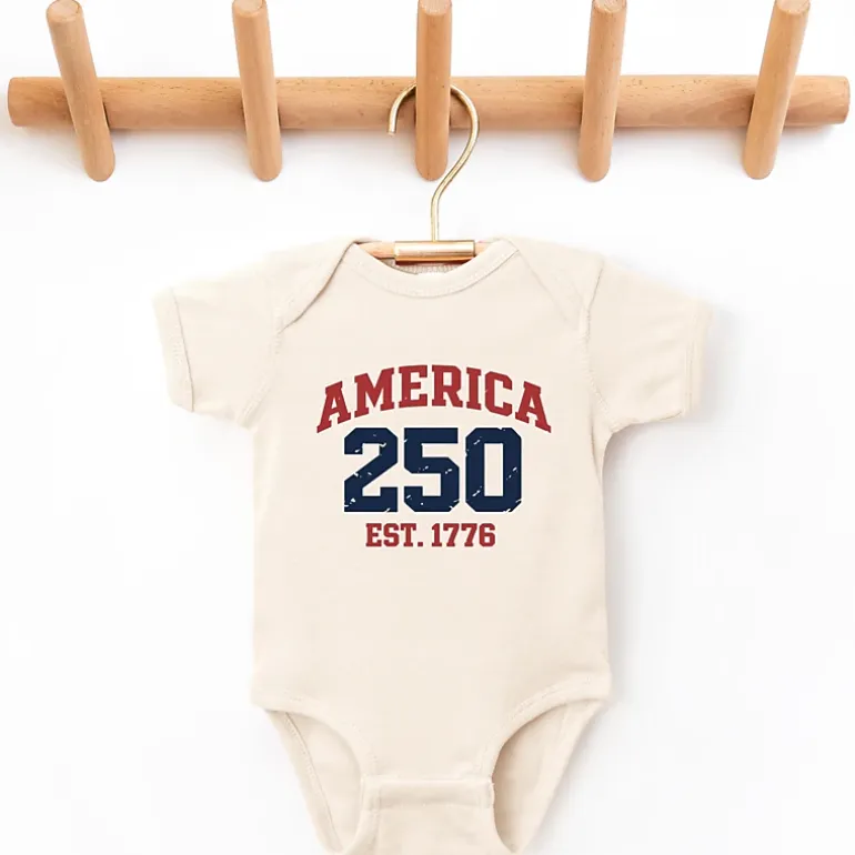 The Juniper Shop Baby - America 250 Arched Bold - Short Sleeve Graphic Bodysuit