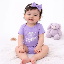 The Juniper Shop - Cowgirl Highland Cow - Baby Short Sleeve Graphic Bodysuit