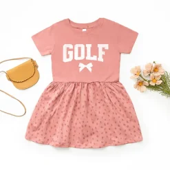 The Juniper Shop - Golf Arched Bow - Toddler Girl's Graphic Dress