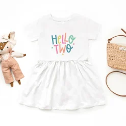 The Juniper Shop - Hello Two Stars - Toddler Girl's Graphic Dress