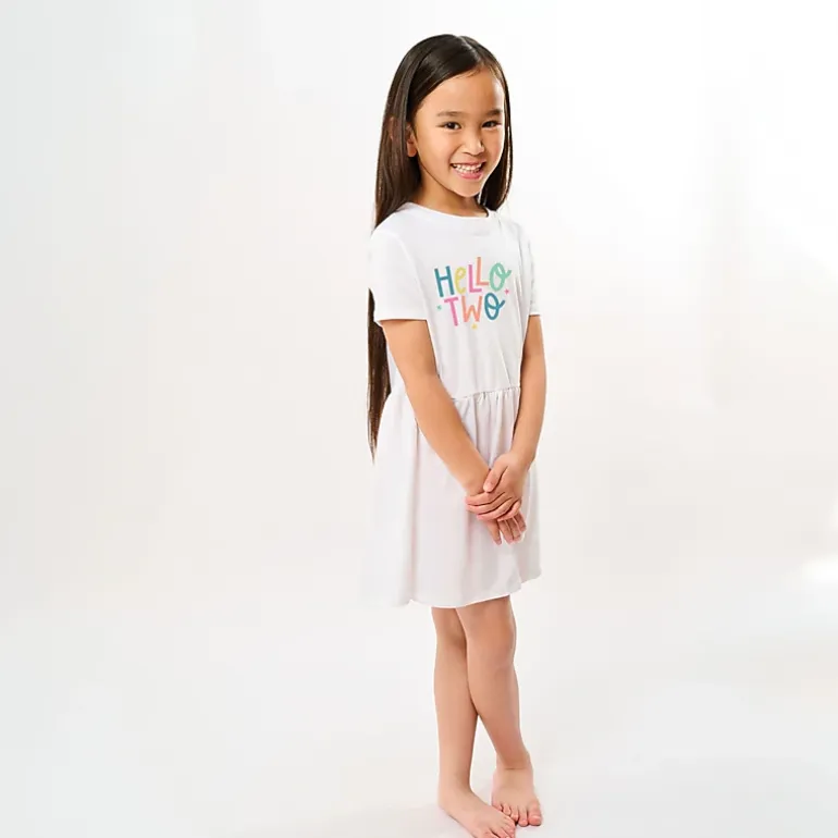 The Juniper Shop - Hello Two Stars - Toddler Girl's Graphic Dress