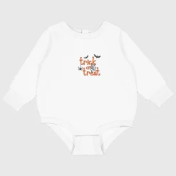 The Juniper Shop - Infant Fleece BodySuit - Embroidered Spiderweb Trick or Treat