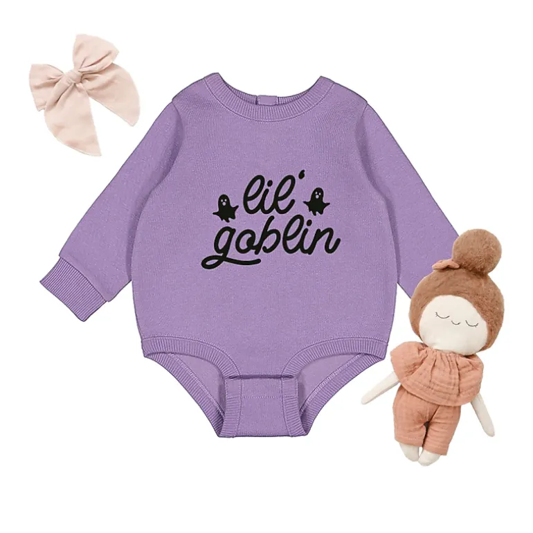 The Juniper Shop - Infant Fleece BodySuit - Lil' Goblin Ghosts