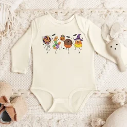 The Juniper Shop - Infant Long Sleeve Bodysuit - Candy Stick Figures