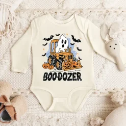 The Juniper Shop - Infant Long Sleeve Bodysuit - Boodozer Pumpkins