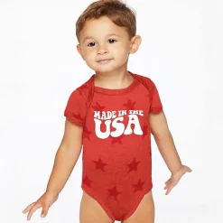 The Juniper Shop - Made In The USA Wavy - Baby Short Sleeve Star Bodysuit
