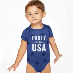 The Juniper Shop - Party in the USA - Baby Short Sleeve Star Bodysuit