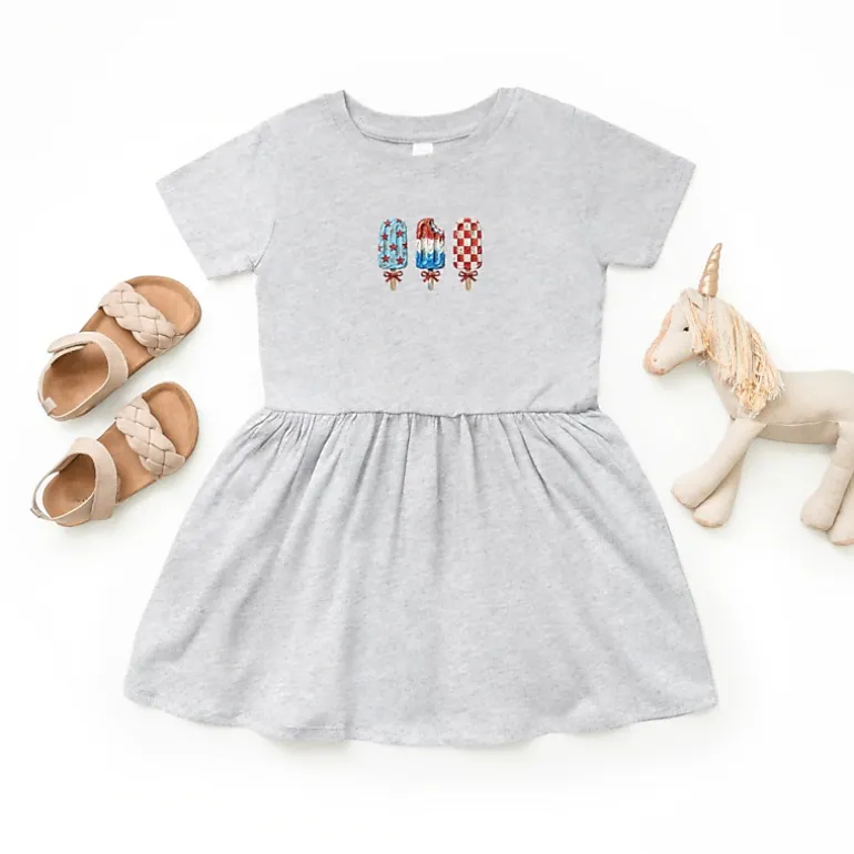 The Juniper Shop - Patriotic Popsicles - Toddler Graphic Dress
