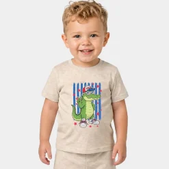The Juniper Shop - Toddler Crew Shorts Set of 2 - Patriotic Alligator Stripes