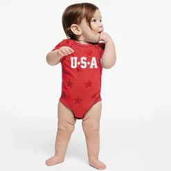 The Juniper Shop - USA Stars - Baby Short Sleeve Star Bodysuit