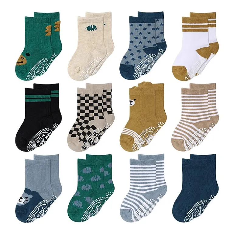 The Peanutshell Baby Boys 12 Pair Crew Socks
