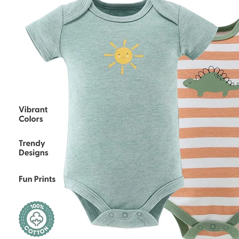 The Peanutshell Baby Boys Round Neck Short Sleeve 4-pc. Bodysuit