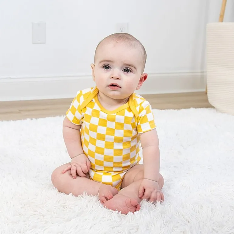 The Peanutshell Baby Boys Round Neck Short Sleeve 4-pc. Bodysuit