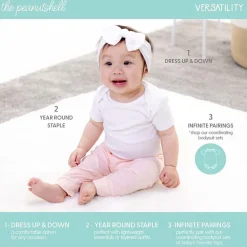The Peanutshell Baby Girls Easy-on + Easy-off Mid Rise Straight Regular Fit Pull-On Pant