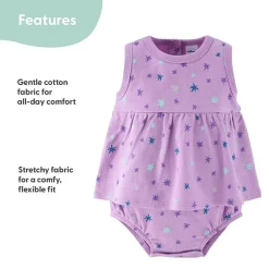 The Peanutshell Baby Girls Sleeveless Star 2-pc. Romper