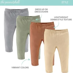 The Peanutshell Baby Unisex Easy-on + Easy-off Mid Rise Straight Regular Fit Pull-On Pant