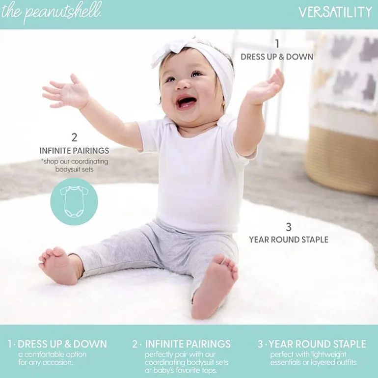 The Peanutshell Baby Unisex Easy-on + Easy-off Mid Rise Straight Regular Fit Pull-On Pant
