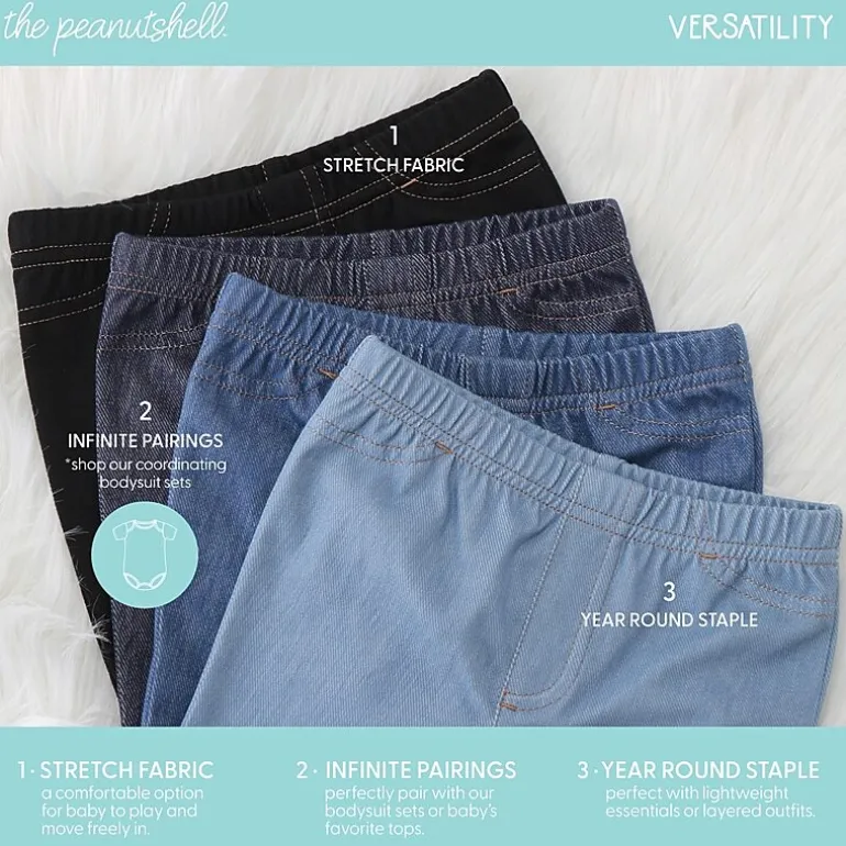 The Peanutshell Baby Unisex Mid Rise Slim Regular Fit Pull-On Pant