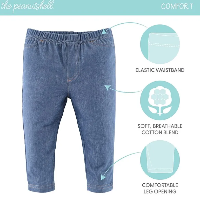 The Peanutshell Baby Unisex Mid Rise Slim Regular Fit Pull-On Pant