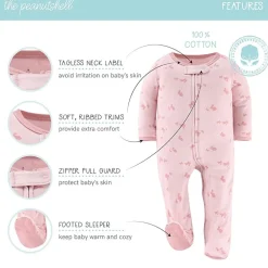 The Peanutshell Balletcore Baby Girls 3-pc. Bows Sleep and Play