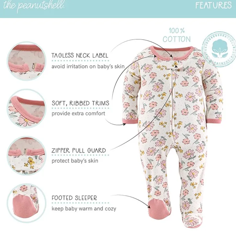 The Peanutshell Boho Girl Baby Girls 3-pc. Sleep and Play