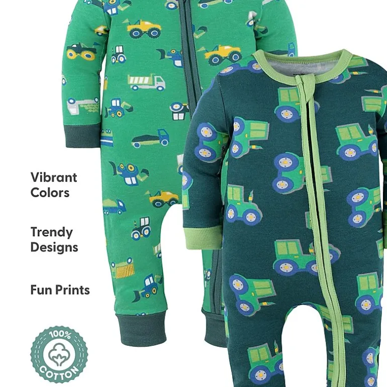 The Peanutshell Boys Scoop Neck Long Sleeve 2-pc. One Piece Pajama