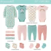 The Peanutshell Carefree Floral Nb-3m Baby Girls 16-pc. Baby Clothing Set