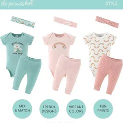 The Peanutshell Carefree Floral Nb-3m Baby Girls 16-pc. Baby Clothing Set