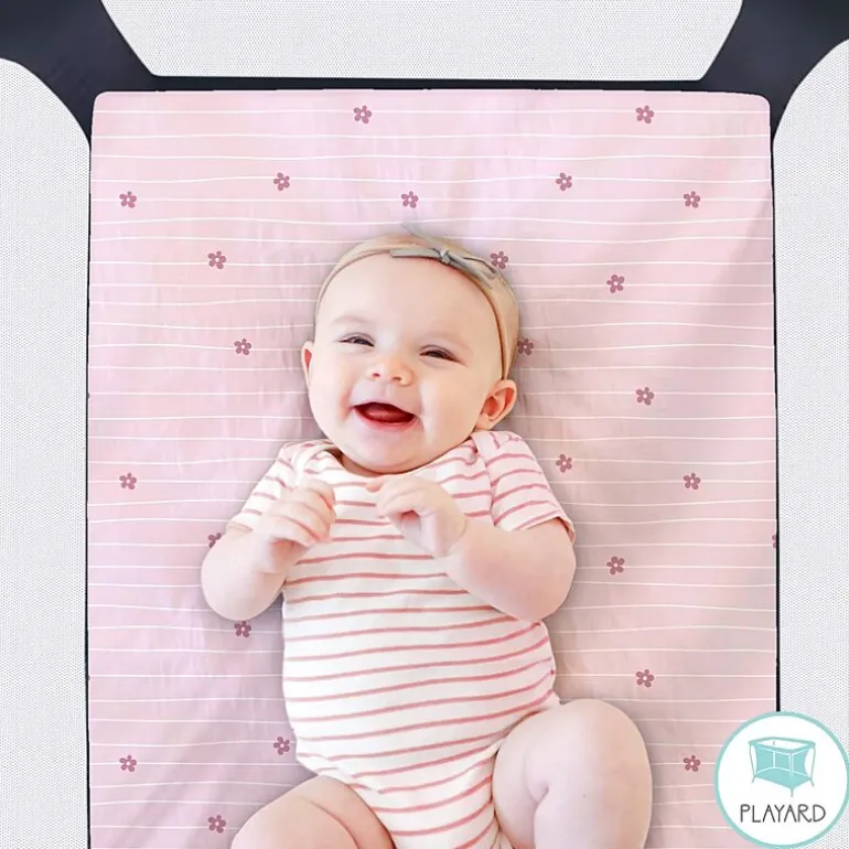 The Peanutshell Daisy 3-pc. Playard Sheet