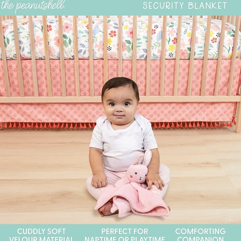 The Peanutshell Floral Play Mat & Security Blanket 4-pc. Crib Bedding Set