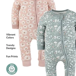 The Peanutshell Girls Scoop Neck Long Sleeve 2-pc. One Piece Pajama
